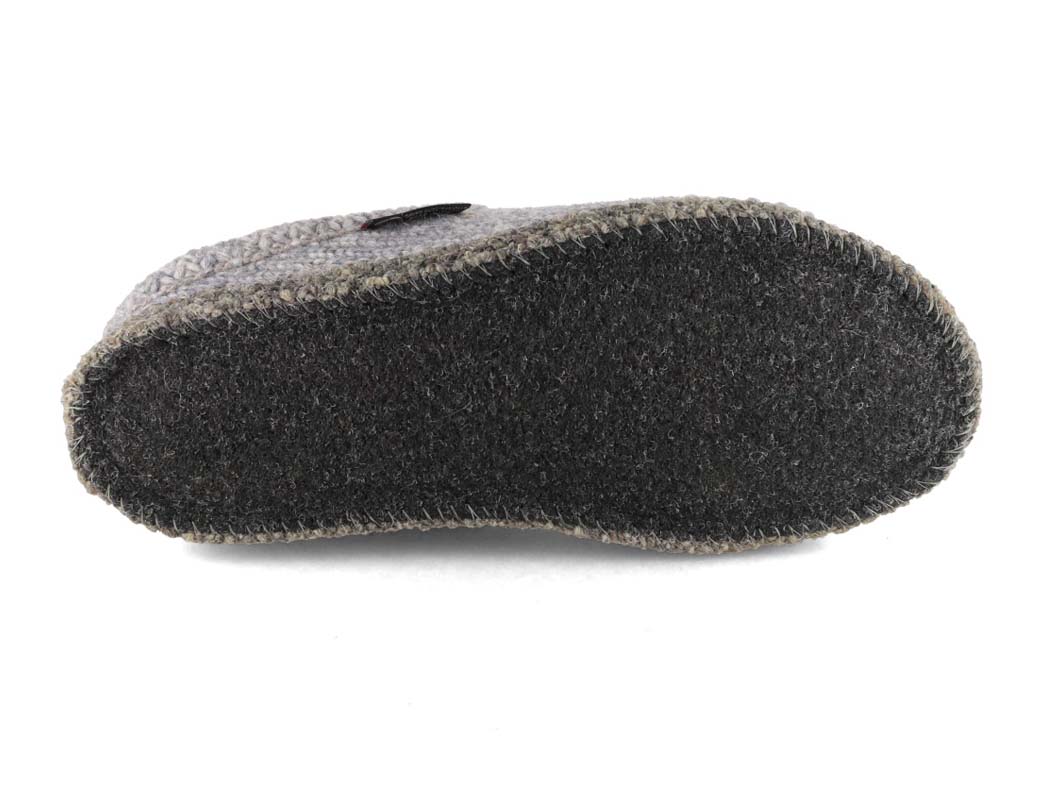 1 HAFLINGER-Men-Women-Wool-Slippers-De-Punto-stone-grey #farbe_Gray