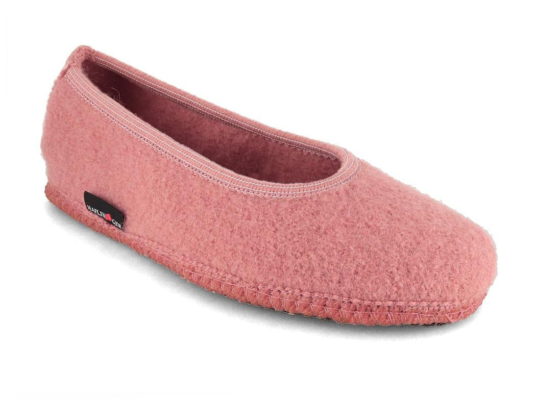 HAFLINGER Marina rouge pink showing a rouge-pink ballerina silhouette with a softly raised heel