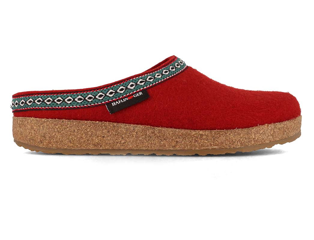 1 HAFLINGER-Women-Felt-Clogs-Grizzly-Franzl-ruby #farbe_Red