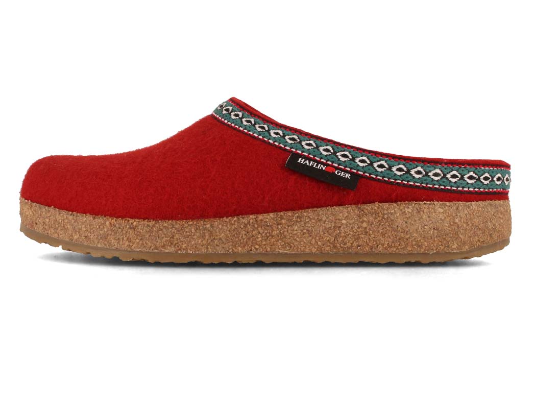 1 HAFLINGER-Women-Felt-Clogs-Grizzly-Franzl-ruby #farbe_Red