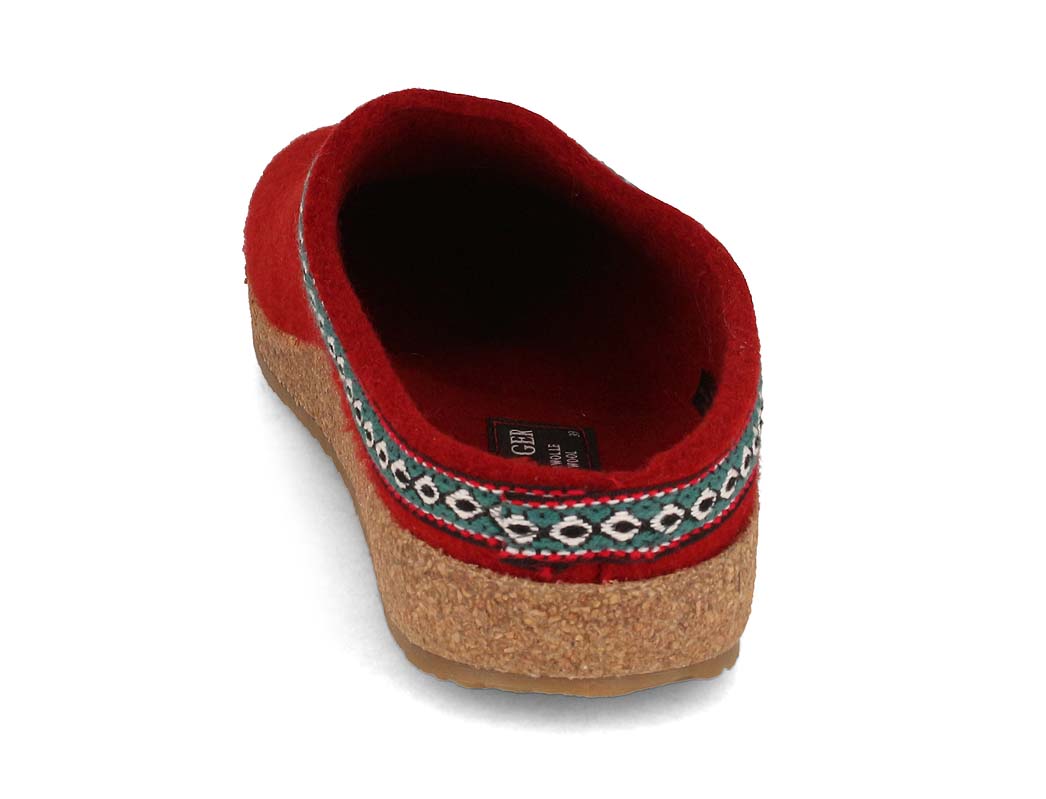 1 HAFLINGER-Women-Felt-Clogs-Grizzly-Franzl-ruby #farbe_Red