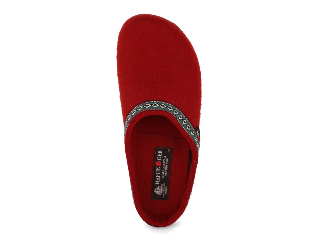 1 HAFLINGER-Women-Felt-Clogs-Grizzly-Franzl-ruby #farbe_Red