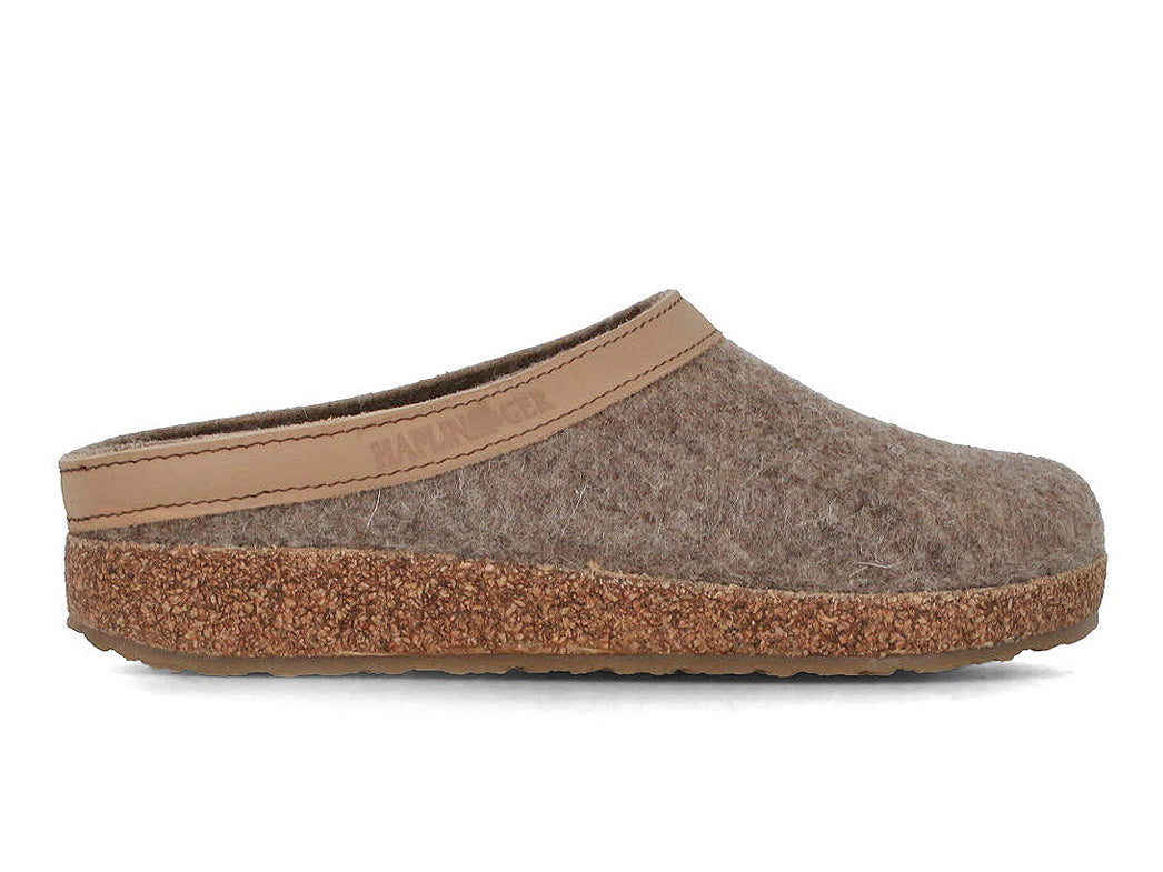 HAFLINGER Grizzly GZL Wool Clogs, Earth Beige