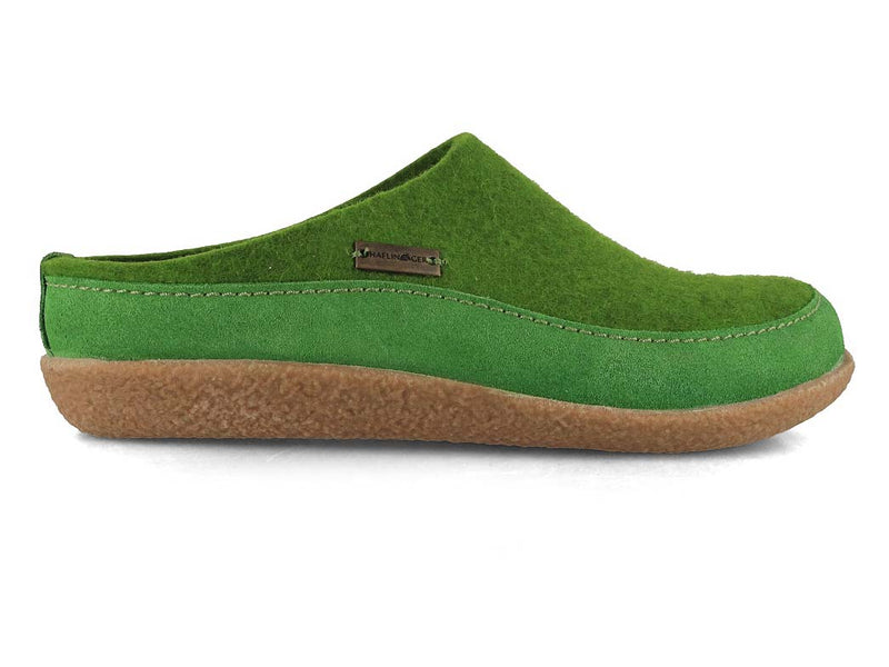 1 HAFLINGER-Men-Women-Felt-Clogs-Blizzard-Skane-green