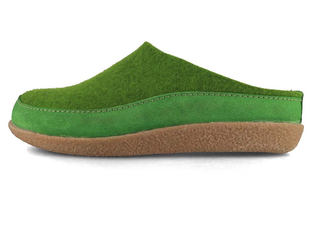 1 HAFLINGER-Men-Women-Felt-Clogs-Blizzard-Skane-green #farbe_Green