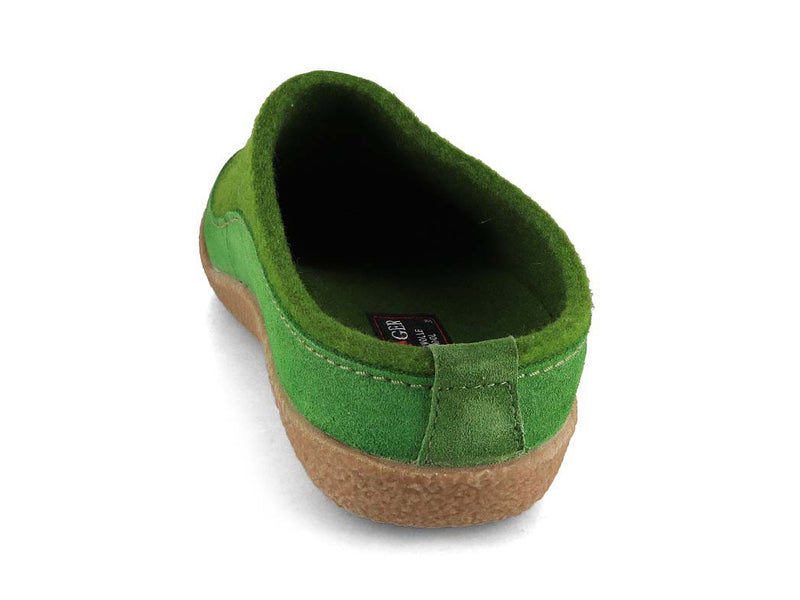 1 HAFLINGER-Men-Women-Felt-Clogs-Blizzard-Skane-green