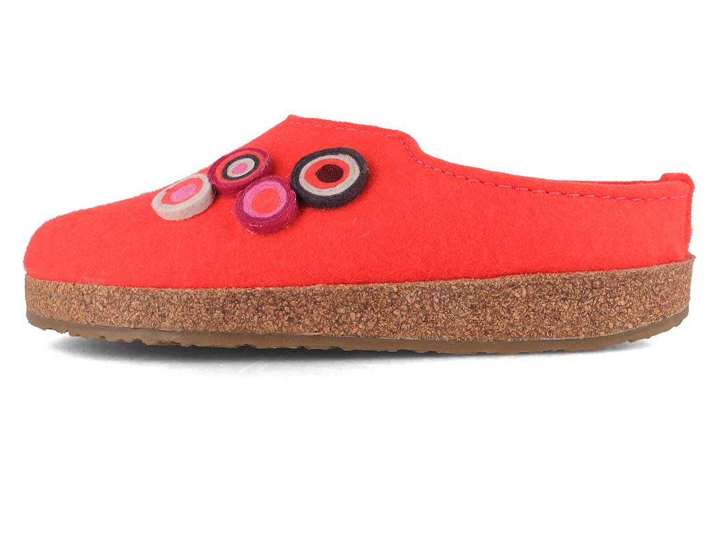 1 HAFLINGER-Women-Felt-Clogs-Grizzly-Kanon-coral #farbe_Rosa