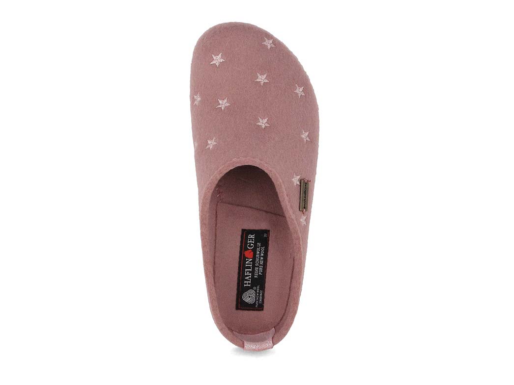 1 HAFLINGER-Women-Felt-Clogs-Grizzly-Stelline-rosewood #farbe_Pink