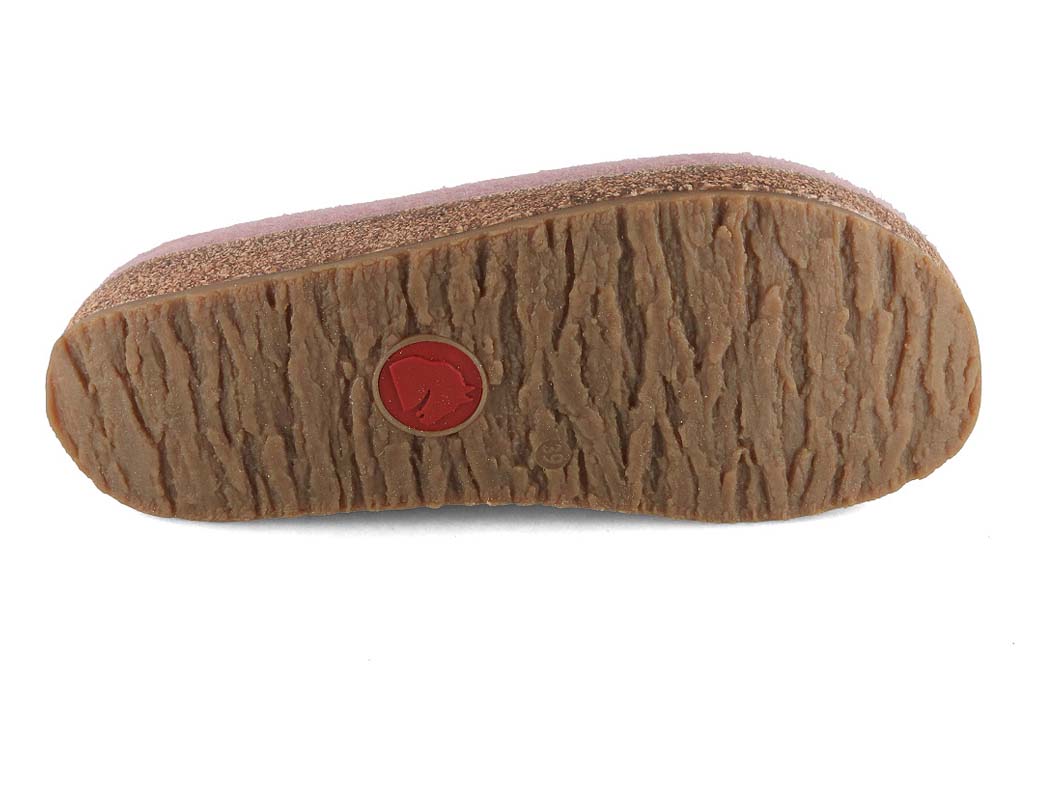 1 HAFLINGER-Women-Felt-Clogs-Grizzly-Stelline-rosewood #farbe_Pink