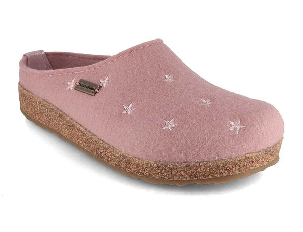 HAFLINGER-Women-Felt-Clogs-Grizzly-Stelline-rosewood #farbe_Pink