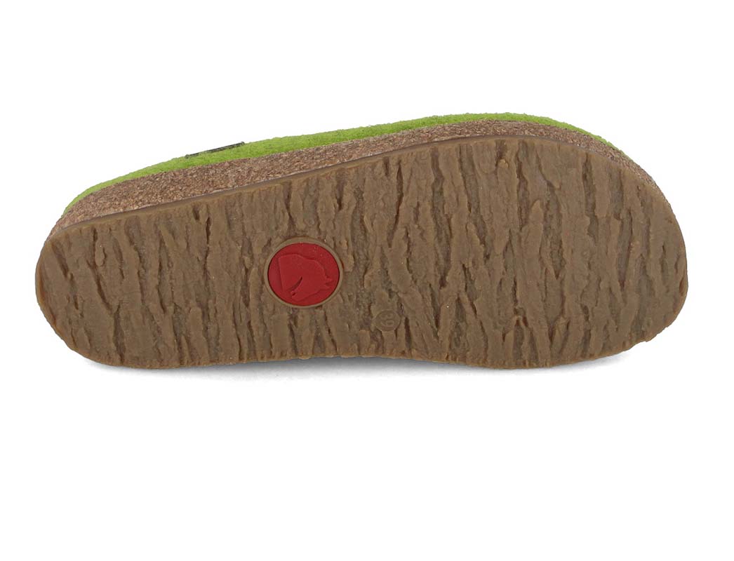 1 HAFLINGER-Women-Apllication-Felt-Slippers-Grizzly-Rbli-canarygreen #farbe_Green