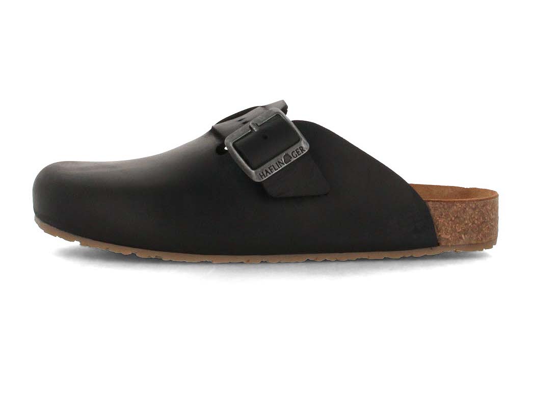 1 HAFLINGER-Men-Women-Leather-Clogs-Porto-black #farbe_Black