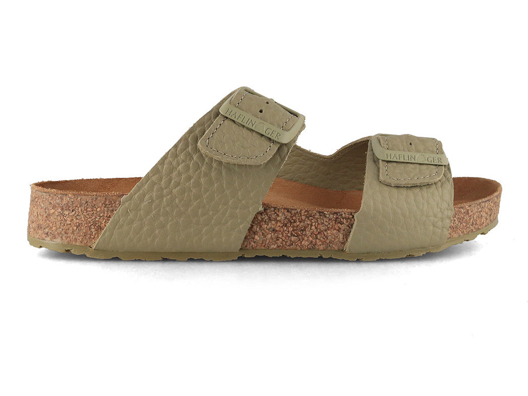 HAFLINGER Bio Bonnie Leather Sandals for Women, Sage Green