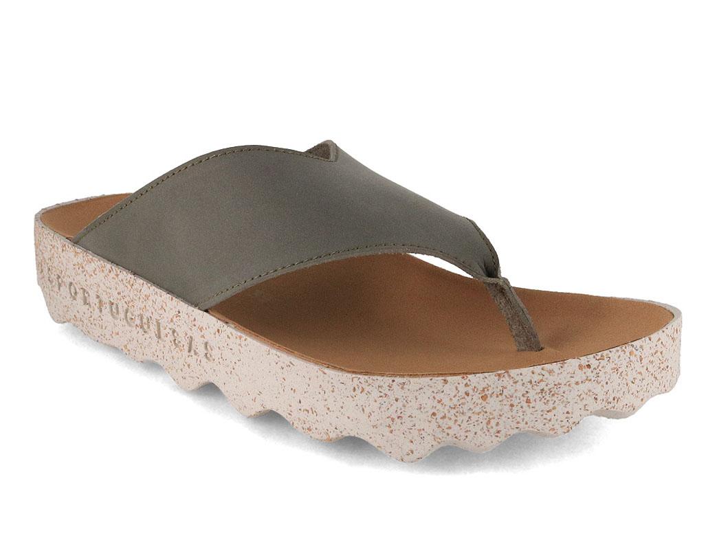 ASPORTUGUESAS City Line Cami showing a khaki toe-loop strap and open sandal profile