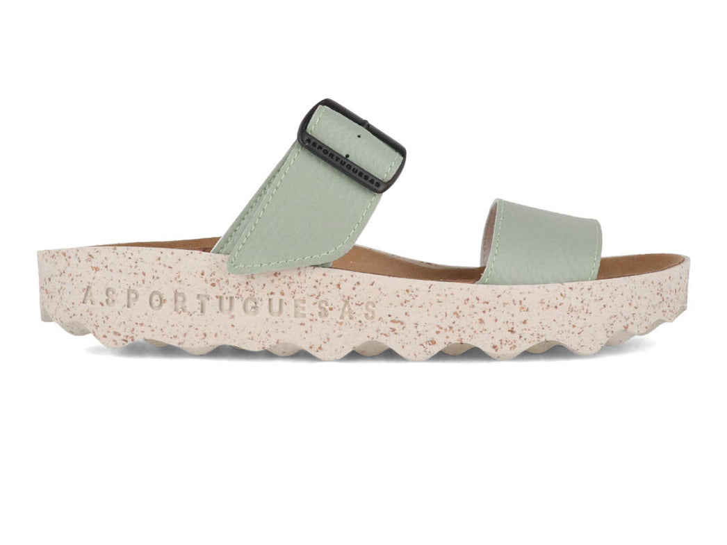 Green City Line Coly sandal in left side profile