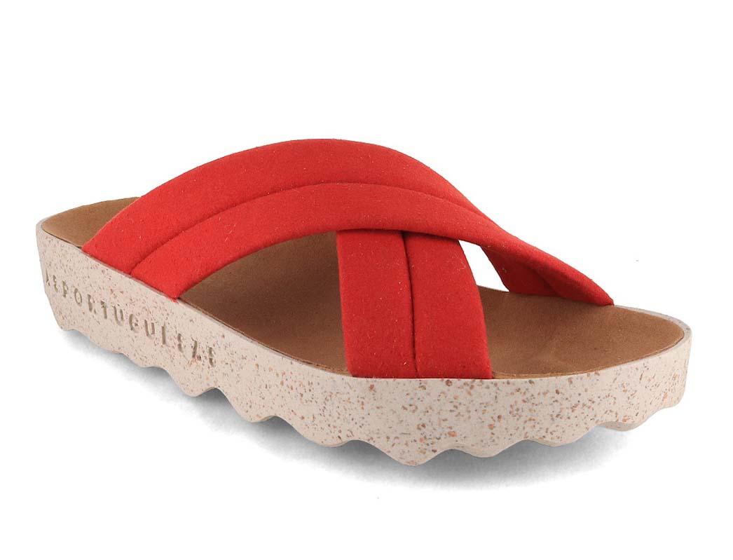 Ruby cross-strap ASPORTUGUESAS sandal in three-quarter view
