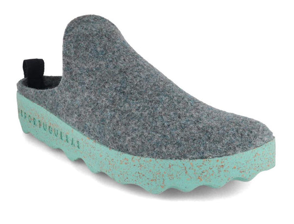 ASPORTUGUESAS-Women-Felt-Clogs-Come-gray-blue #farbe_Green