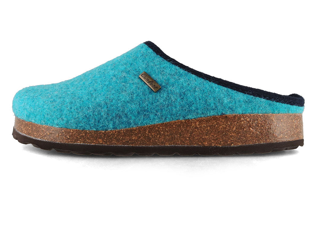 1 Tuffeln-Comfort-Unisex-Tyrolean-Vegan-Felt-Clogs-turquoise #farbe_Teal