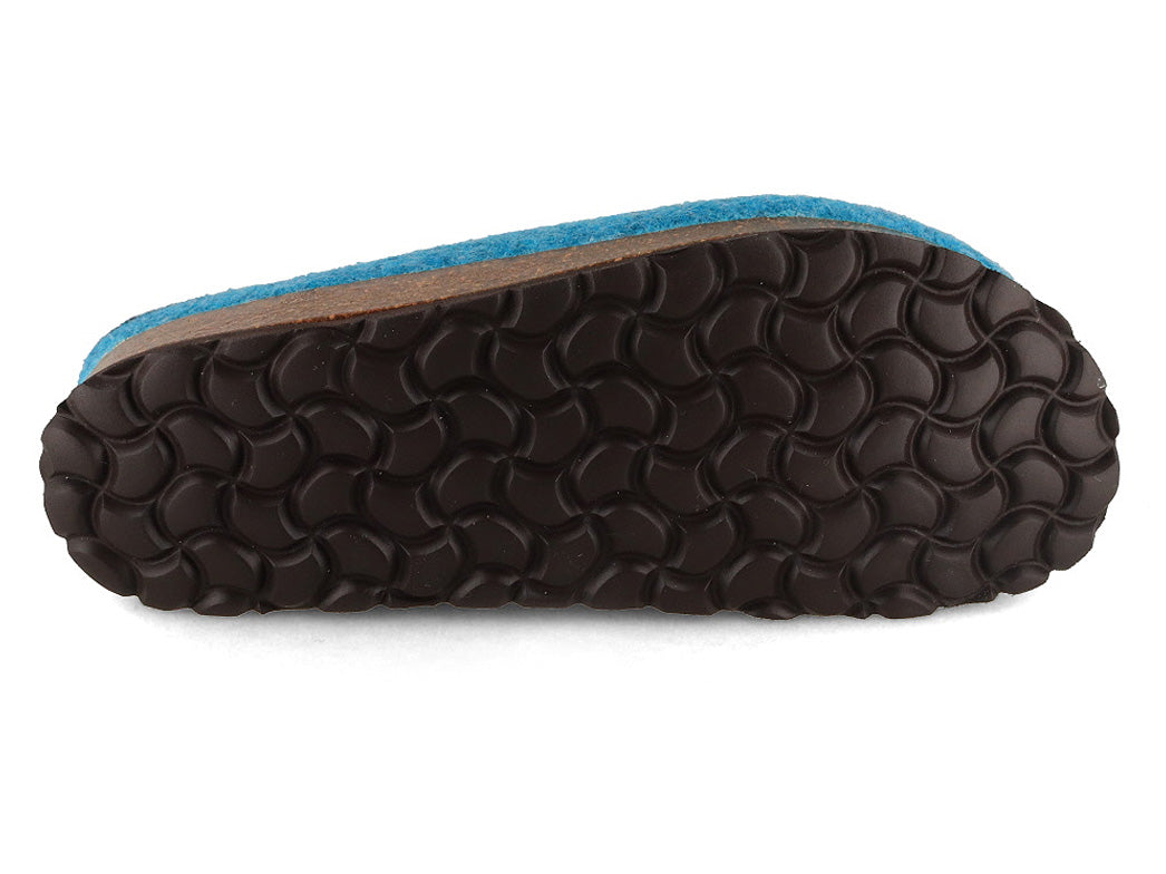1 Tuffeln-Comfort-Unisex-Tyrolean-Vegan-Felt-Clogs-turquoise #farbe_Teal