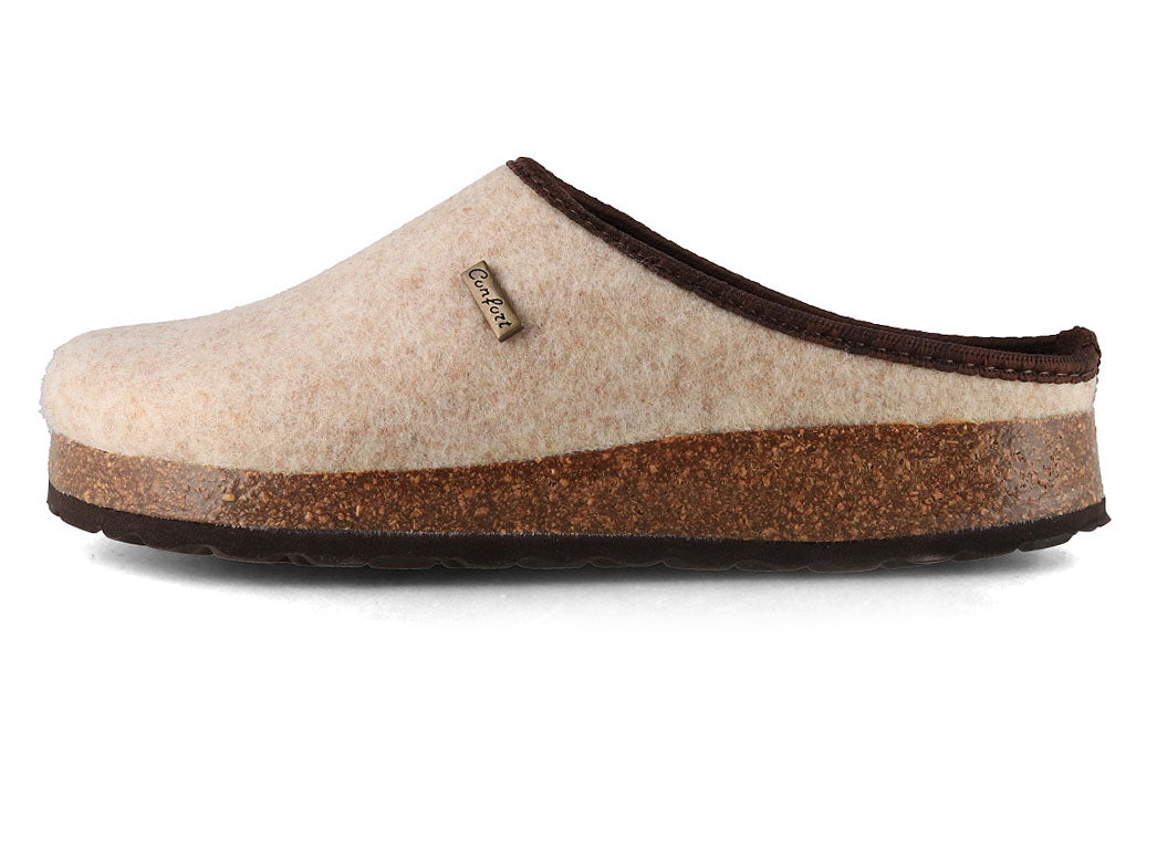 1 Tuffeln-Comfort-Women-Tyrolean-Vegan-Felt-Clogs-beige #farbe_Beige