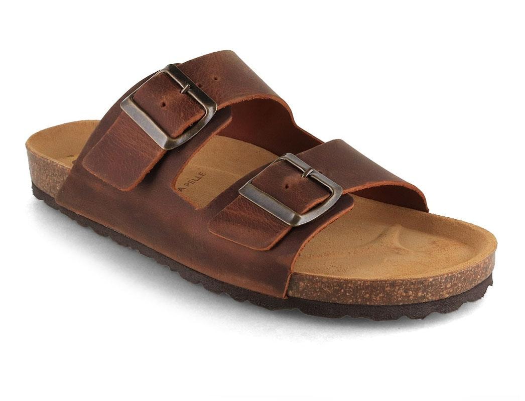 Tuffeln Föhr showing two dark-brown leather straps with adjustable buckles