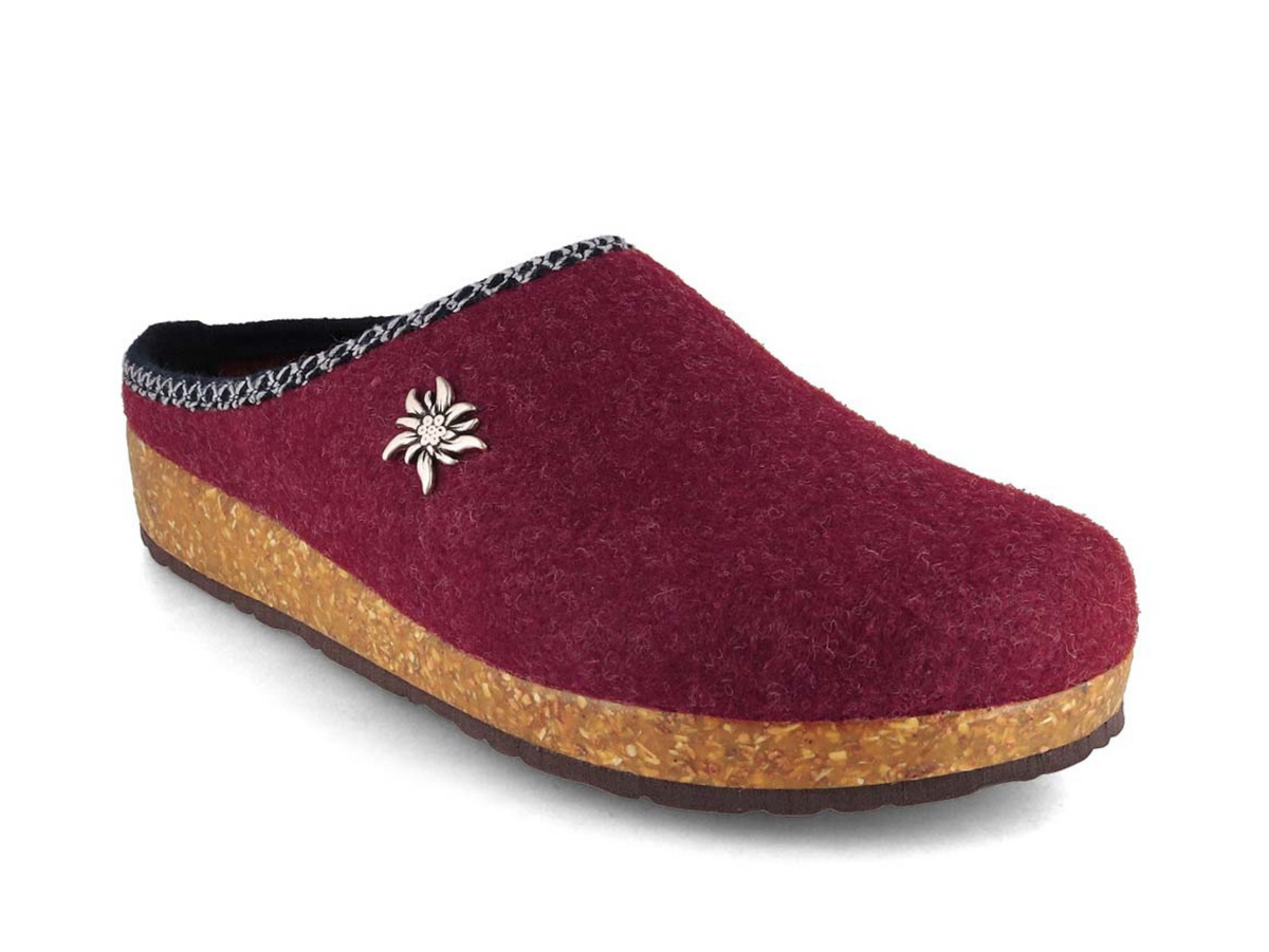 Tuffeln Edelweiss Vegan Felt Clogs, Purple