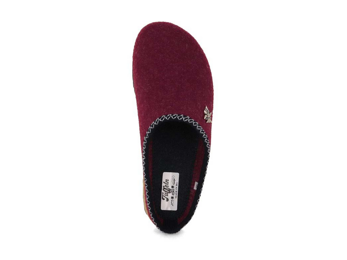 Tuffeln Edelweiss Vegan Felt Clogs, Purple