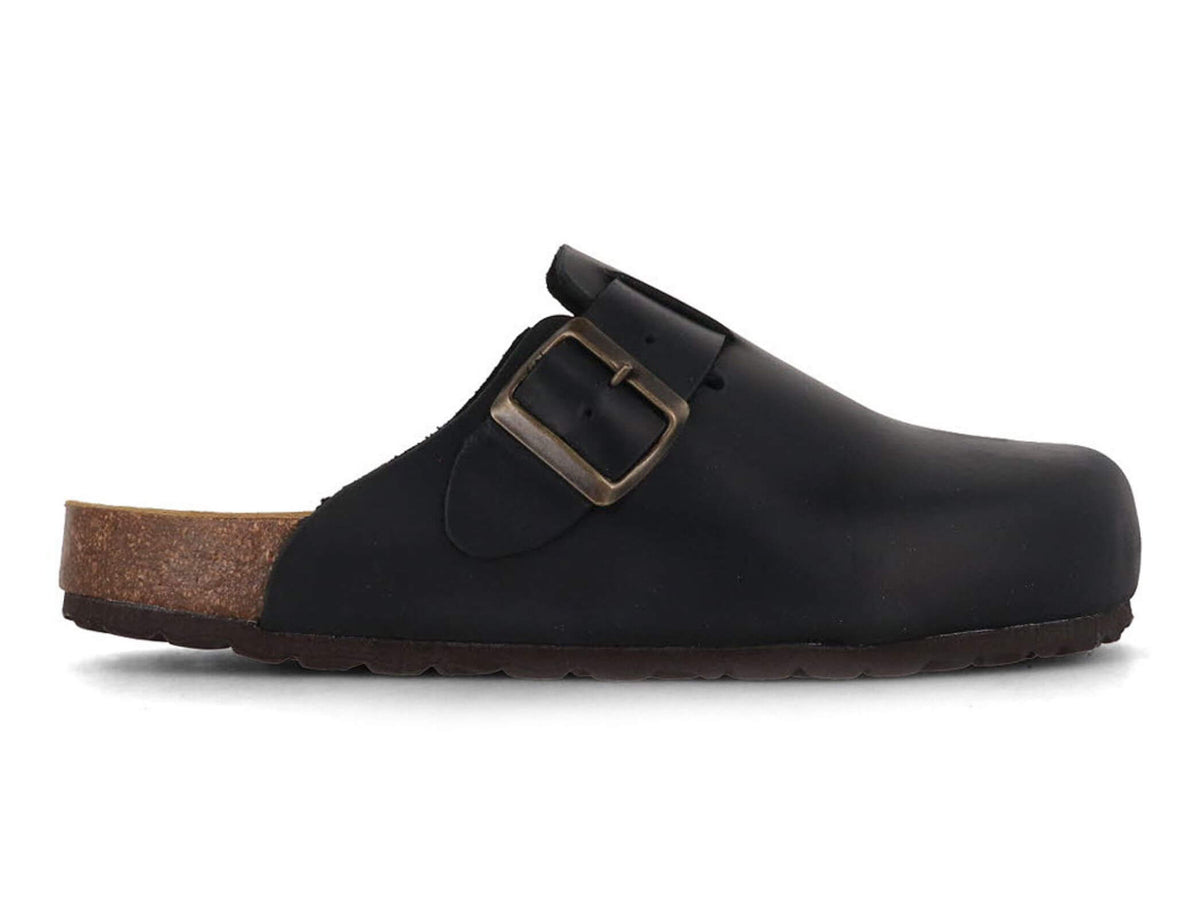 Tuffeln Helgoland Leather Clogs, Anthracite
