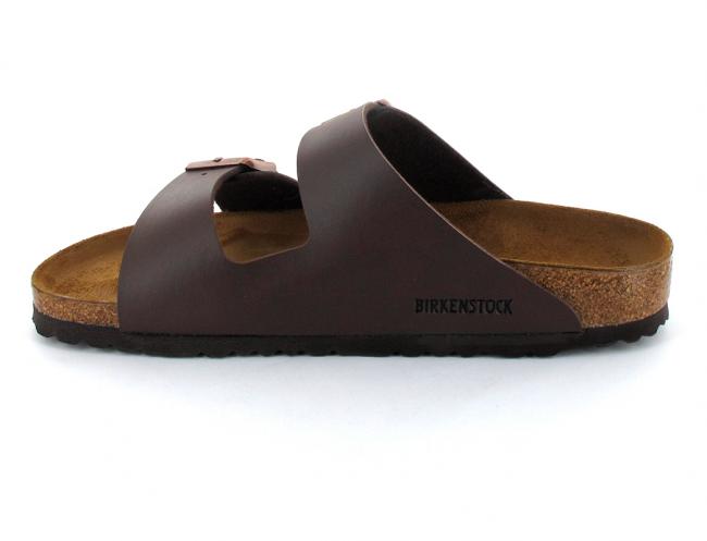 birkenstock-narrow-faux-leather-sandals-arizona #color_dark brown