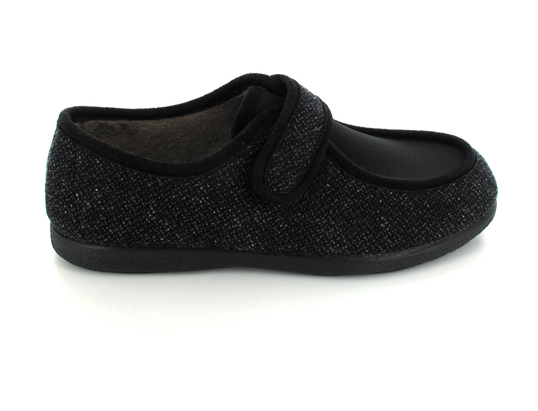1 Varomed-vital-Slipper--Velcro-Fastener-Black #farbe_Black