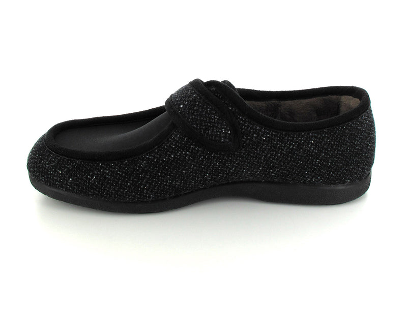 1 Varomed-vital-Slipper--Velcro-Fastener-Black