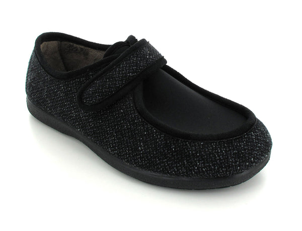 Varomed-vital-Slipper--Velcro-Fastener-Black #farbe_Black