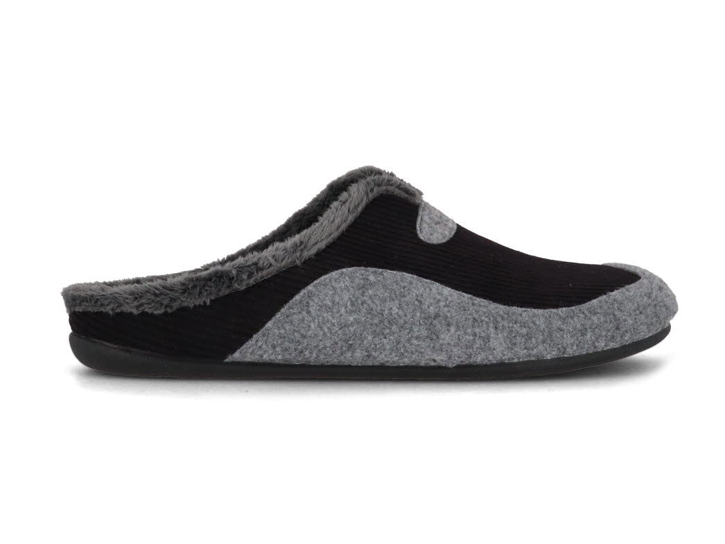 1 Varomed-vital-Men-Corduroy-Slippers-Caspar-black #farbe_Black