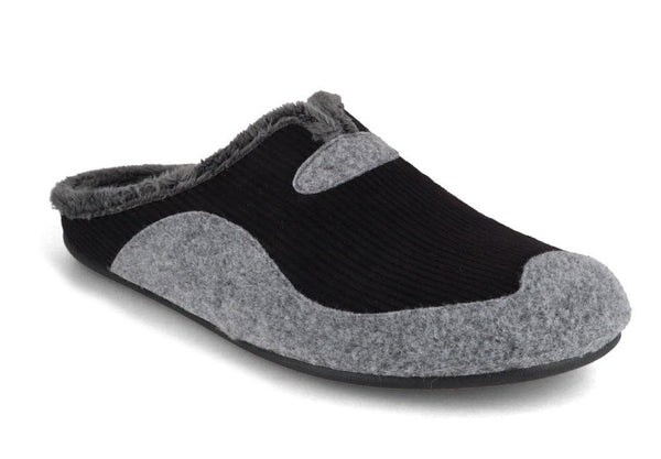 Varomed-vital-Men-Corduroy-Slippers-Caspar-black #farbe_Black