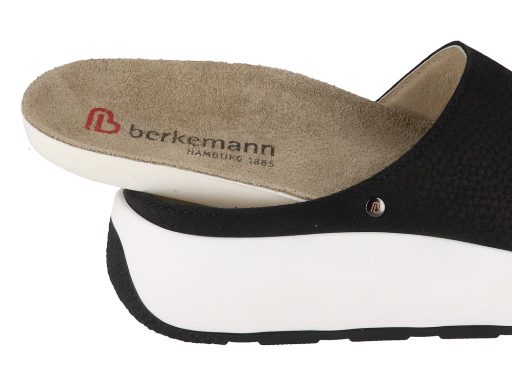 1 Berkemann-BERKOFLEX-Women-Nubuck-leather-Clog-Ella-matt-black #farbe_Black
