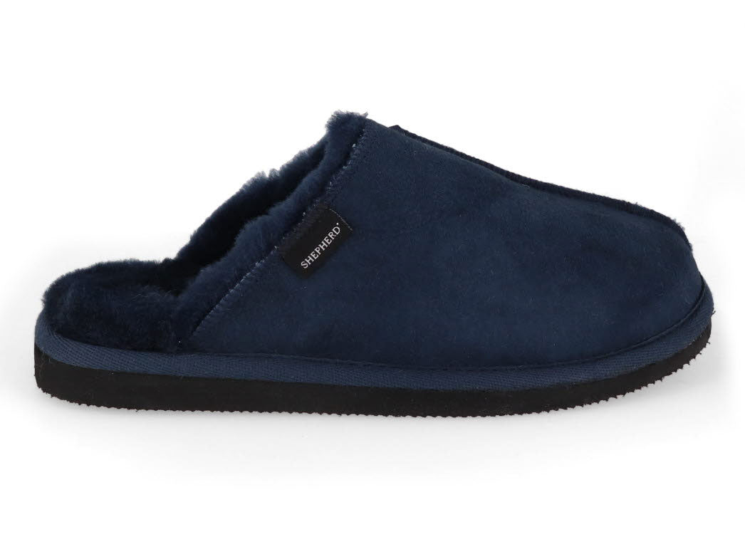 1 SHEPHERD-Mens-Sheepskin-Slippers--Hugo-Dark-Navy #farbe_Blue