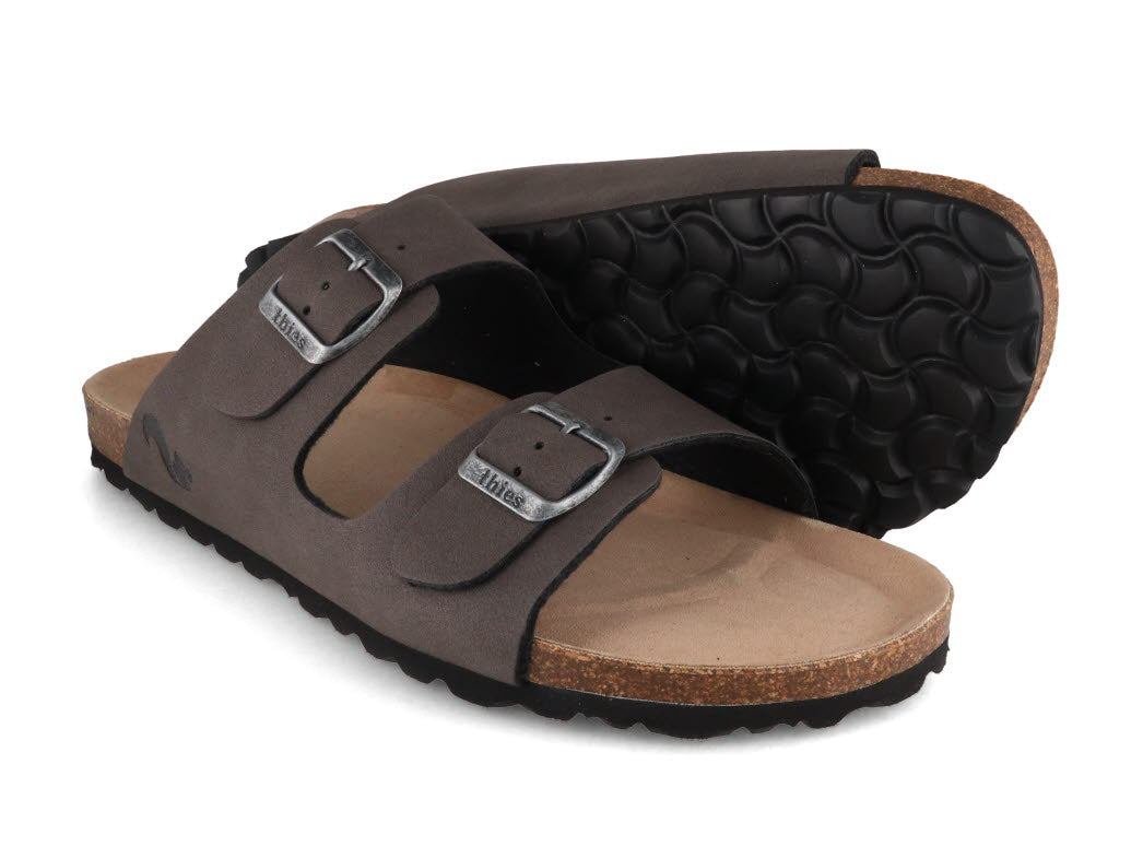 1 Thies-Men-Vegan-Sandals-Eco-Bio-charcoal #farbe_Gray