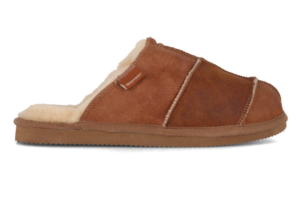 1 SHEPHERD-Men-Lambskin-Slippers-Allan-antique-cognac #farbe_Brown