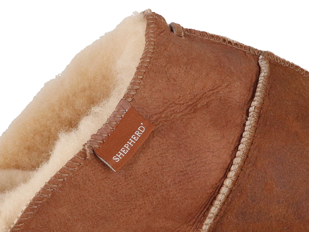 1 SHEPHERD-Men-Lambskin-Slippers-Allan-antique-cognac #farbe_Brown