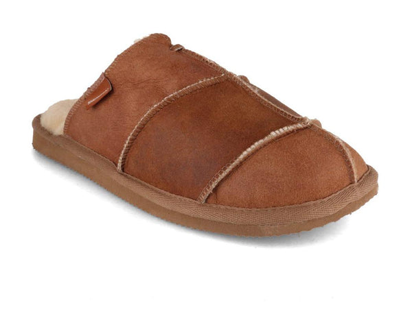 SHEPHERD-Men-Lambskin-Slippers-Allan-antique-cognac #farbe_Brown