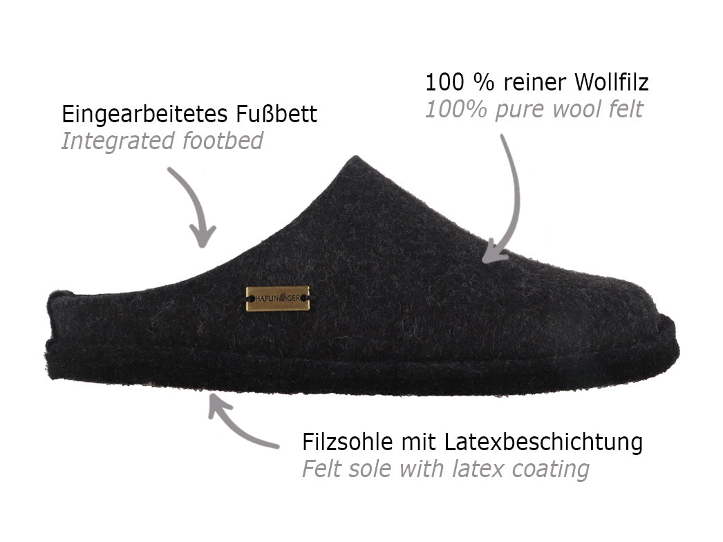 1 HAFLINGER-Wool-Felt-Slippers--Flair-Soft-Charcoal #farbe_Grey