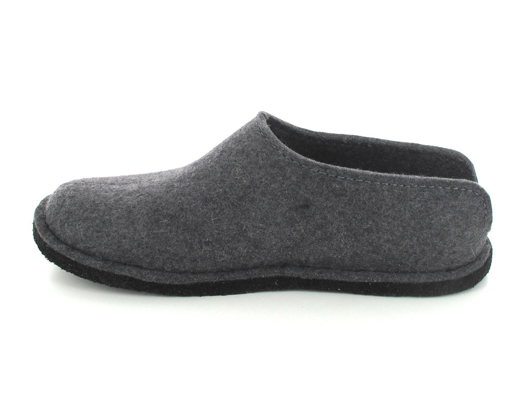 1 HAFLINGER-Boiled-Wool-Softsole-Slippers--Flair-Smily-Anthracite #farbe_Grey