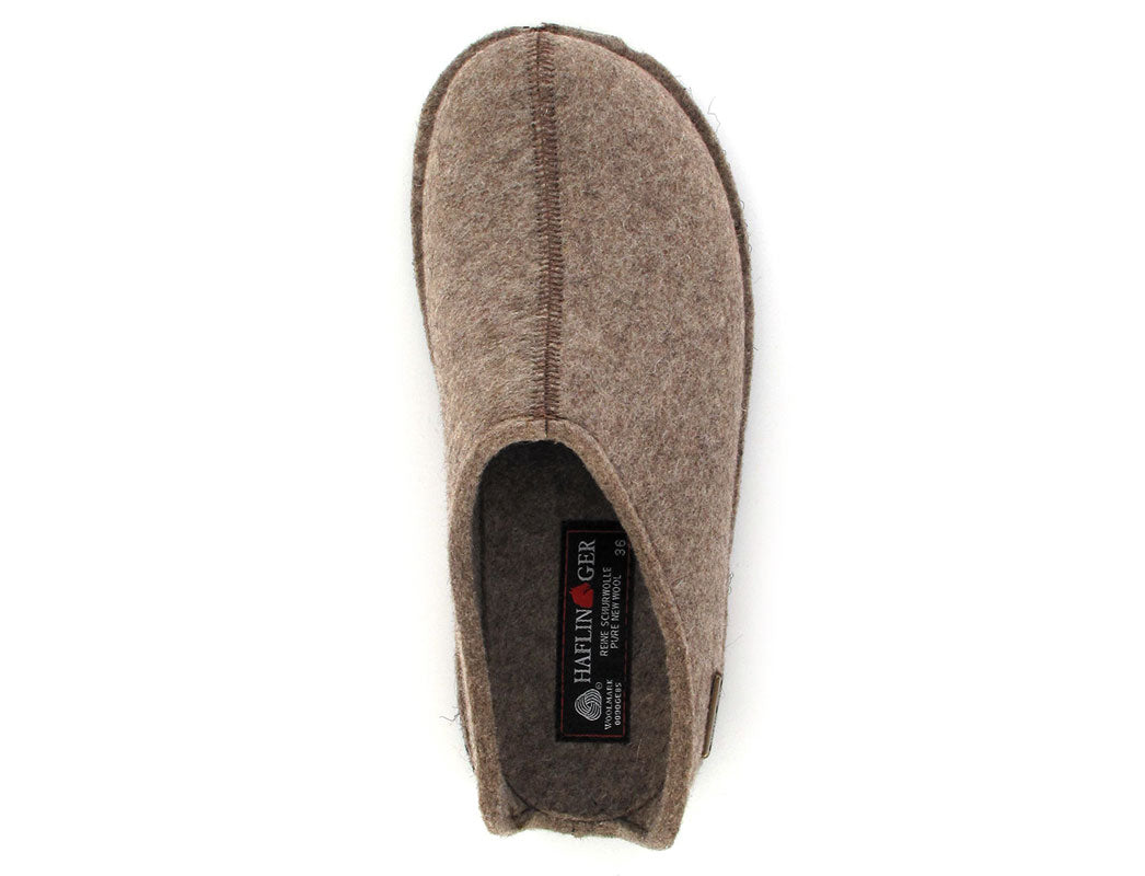 1 HAFLINGER-Unisex-Softsole-Wool-Slippers--Flair-Smily-Turf #farbe_Beige