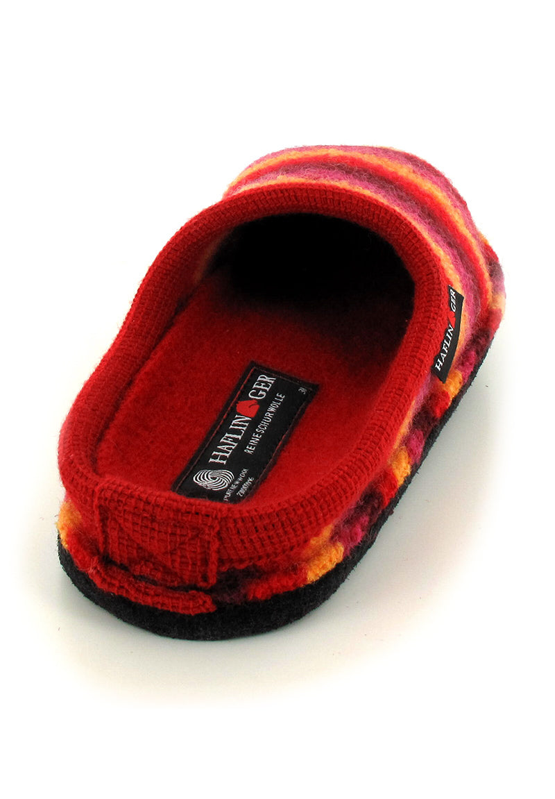 haflinger-softsole-wool-scuffs #color_red striped
