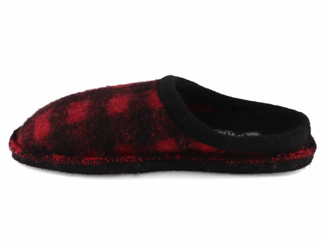 1 HAFLINGER-Women-Felt-Slippers-Flair-Plaid-paprika #farbe_Red