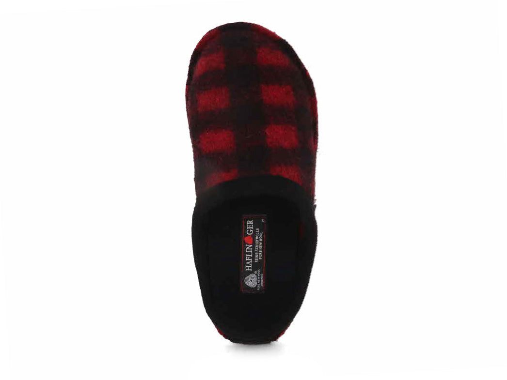 1 HAFLINGER-Women-Felt-Slippers-Flair-Plaid-paprika #farbe_Red