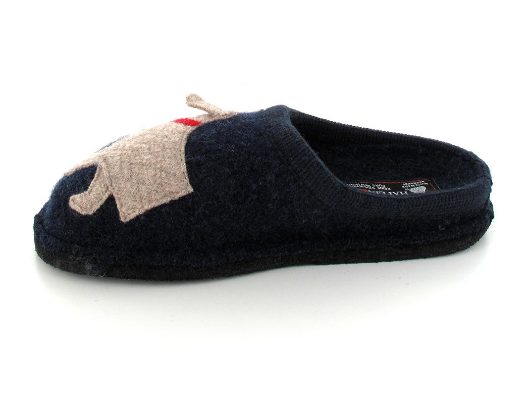 haflinger-dog-motif-wool-slippers-dachshund #color_dark blue