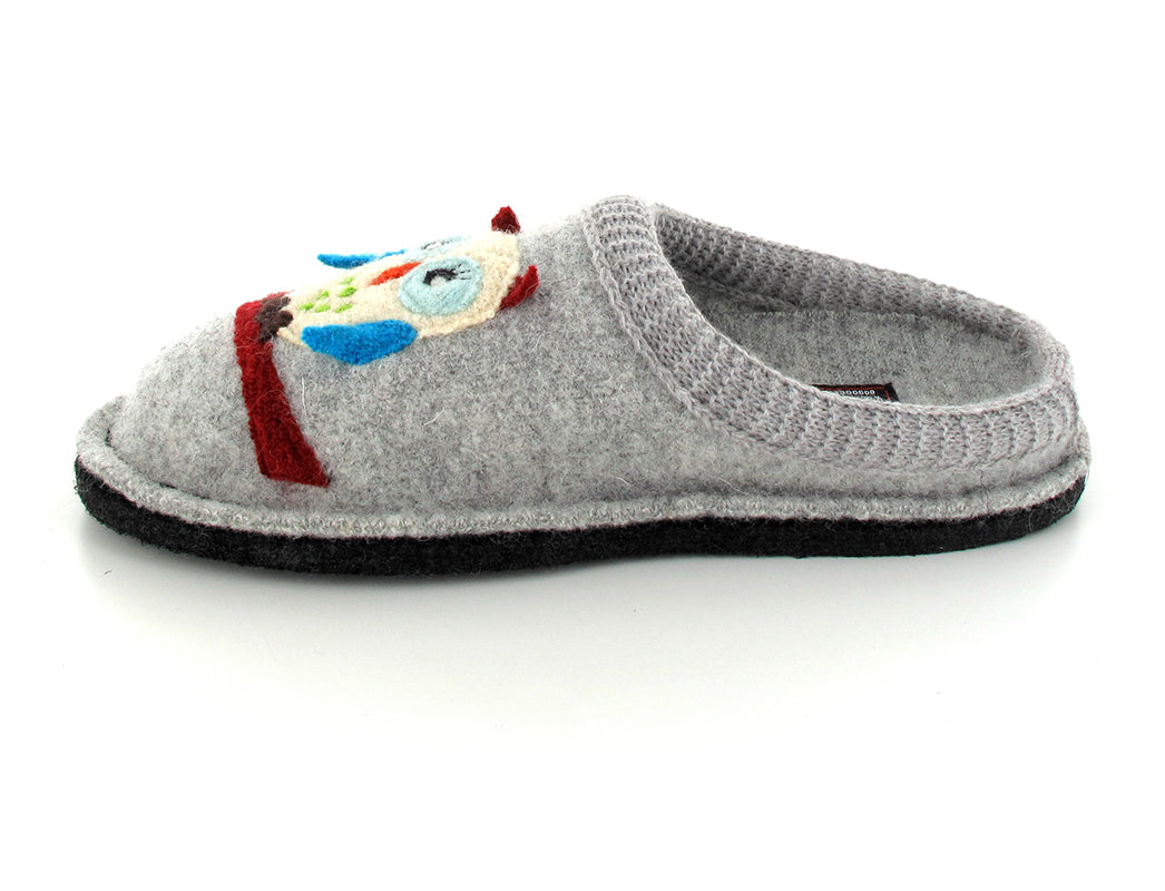 haflinger-olivia-owl-slippers #color_stone gray
