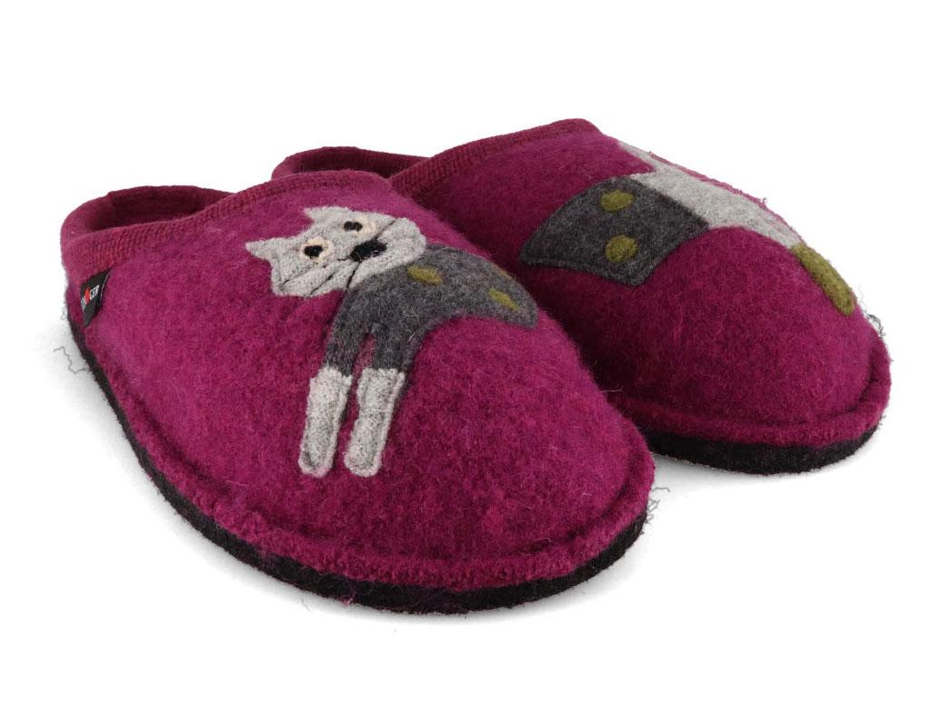 HAFLINGER-Slipper--Flair-Cucho-Mulberry #farbe_Rosa
