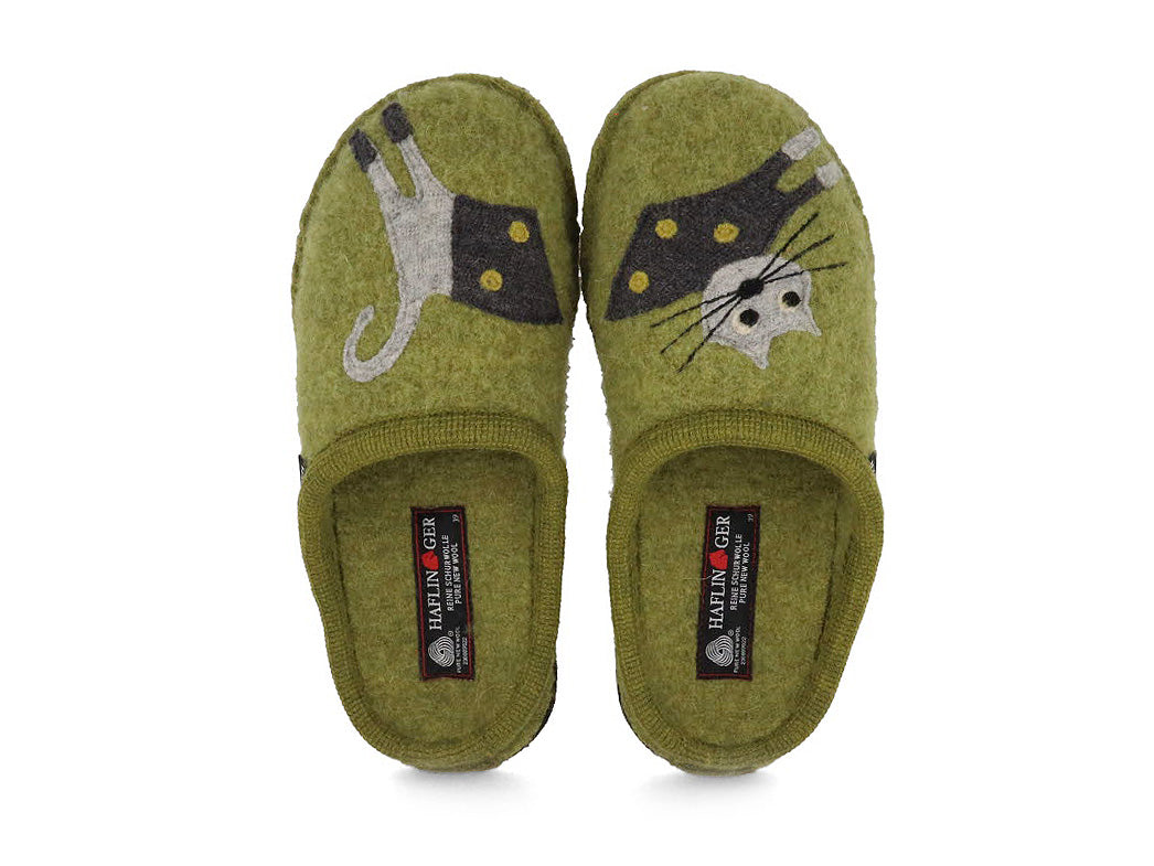1 HAFLINGER-Women-Boiled-Wool-Slippers-Flair-Cucho-alpine #farbe_Green
